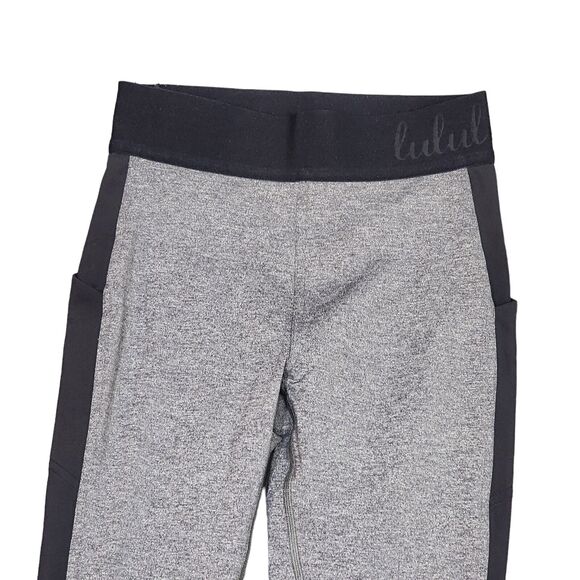 Lululemon Box It Out Tight Heathered Black Size 6 - Picture 5 of 11